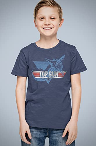 Top Gun 1980S Military Fighter Jet Blue Action Movie Youth Big Boys T-Shirt Tee #TOP2