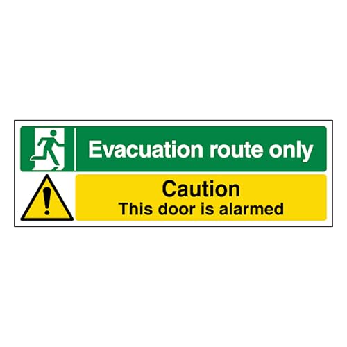 Panneau Caution Alarmed Door en aluminium résistant pour stopper les ouvertures de porte