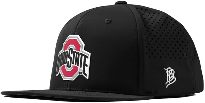 Branded Bills Officially Licensed x Ohio State Buckeyes Flat Performance Collection Ohio State Team Logo PVC