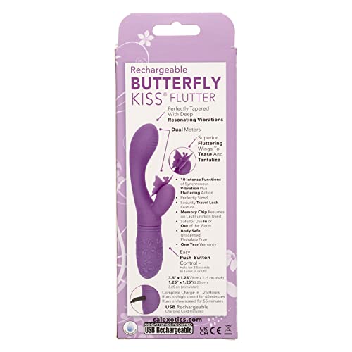 CalExotics-Rechargeable-Butterfly-Kiss-Flutter--Rechargeable-G-Rabbit-Massager-Sex-Toy-for-Women-Purple