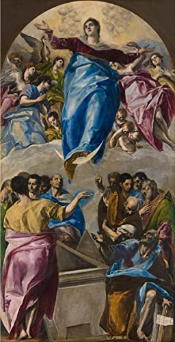 L'Assomption de la Vierge par El Greco, tableau impression sur toile 60x90cm pour salon