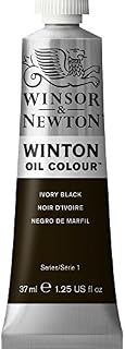 Winsor & Newton 37ml Winton Oil Colour Tube - Ivory Black,1414331