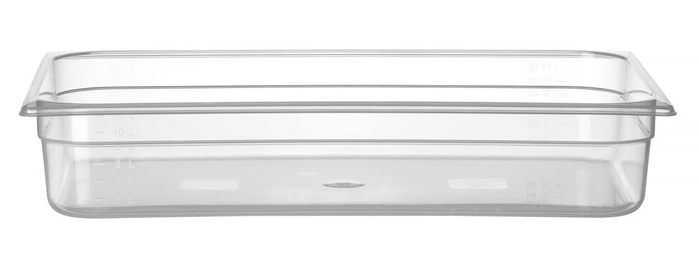HENDI Bac Gastronorm GN 1/​1, Profi Line, polypropylène translucide, résistance thermique -​40 °C à 80 °C, compatible micro-​ondes, 12L, 530x325x(H) 100mm