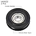 uxcell U608ZZ Nylon Pulley U Groove Ball Bearing Roller Guide Wheel 8x40x10mm Double Metal Shielded (GCr15) Chrome Steel Bearings Black 2pcs