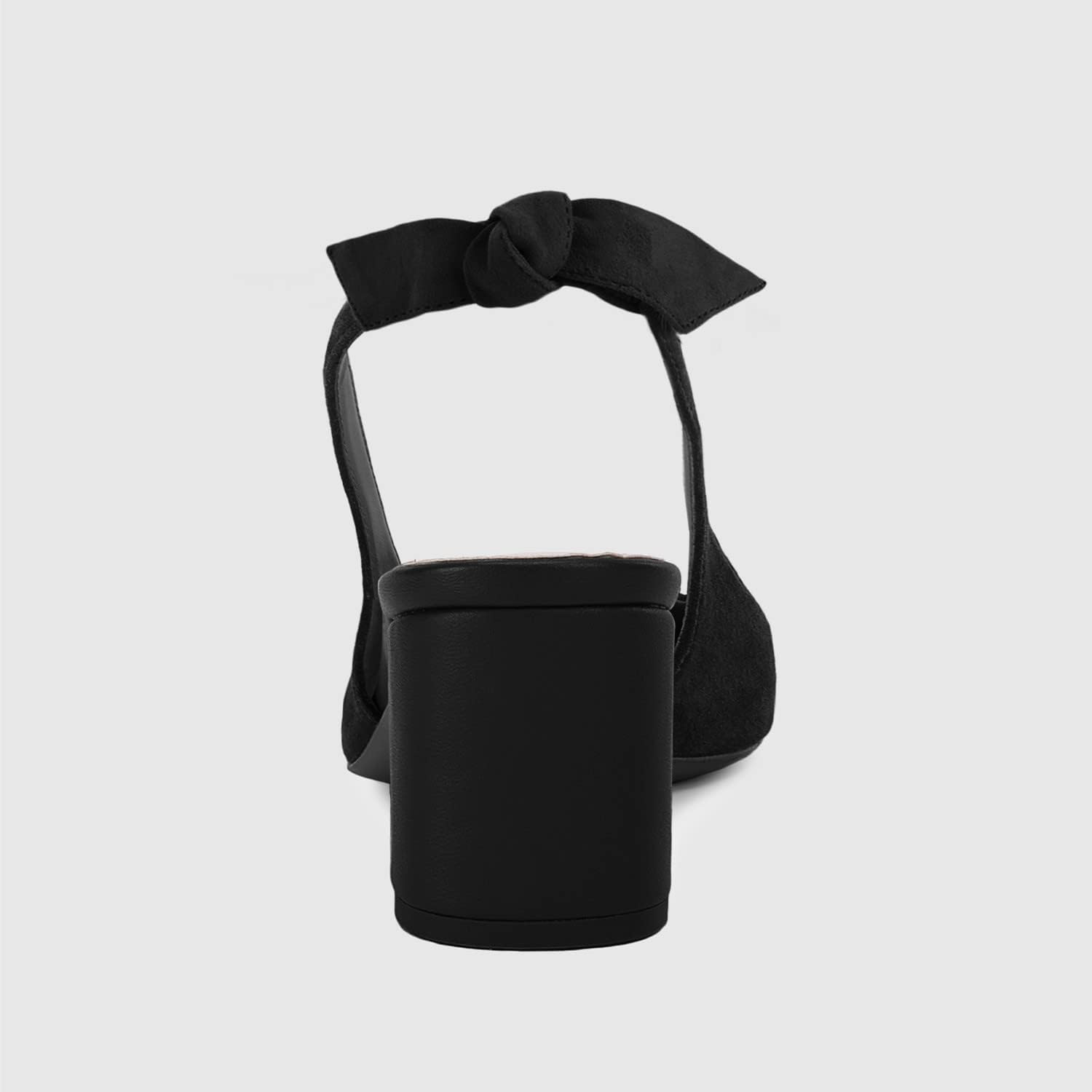 Juliet Holy Womens Pumps Pointed Toe Slip on Slingback Cute Bowknot Classic Chunky Block Heels - Image 6