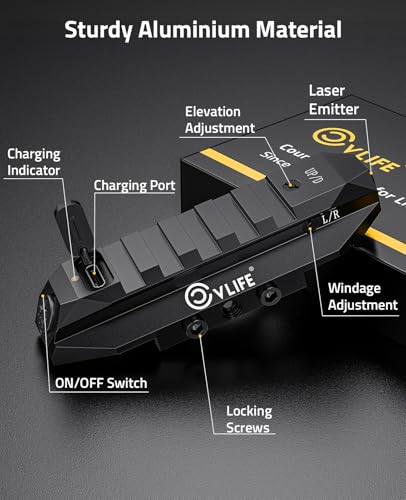 CVLIFE Laser Sight for Rifle, Rechargeable Picatinny Rifle Laser Sight - image 7