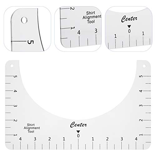STOBOK Ferramenta de Alinhamento de T-Shirt 1Pc Guia de T-Shirt Acrílico Régua de Artesanato para Co