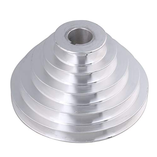 25mm Bore 54mm-150mm Outter Dia Aluminum 5 Slot A Type V-Shaped Pagoda Pulley 5 Step Pulley Belt 12.7mm Belt Width