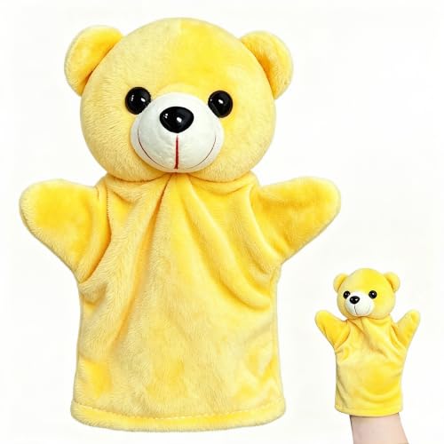 Brown Bear Hand Puppet Plush Toys for Kids (1 Pack)