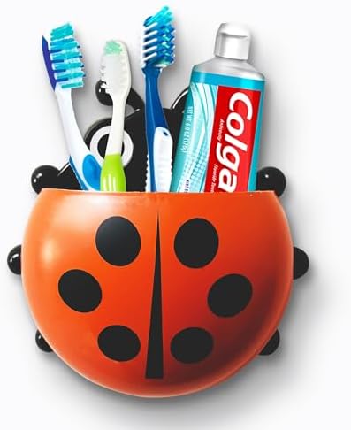 Tensea® Pack of 4 Cute Ladybug Wall Toothbrush Holder Bathroom Hanger ...