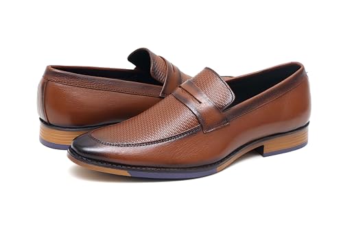 Image of ARAMISH Men's Genuine Leather Slip On Loafer Shoes