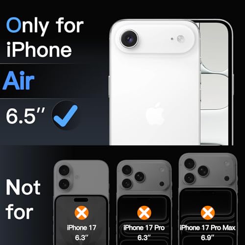 Image of JETech Camera Lens Protector Guard for iPhone Air, Clear, 3-Pack