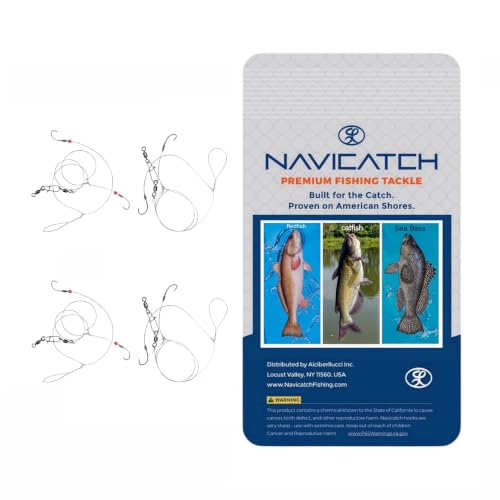 Navicatch Sea Bass Rig 4-Pack– 2 Hook Hi-Lo Bottom, Maruseigo #20