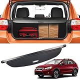 Marretoo Retractable Cargo Cover for 2014-2016 Subaru Impreza & 2013-2017 Crosstrek XV Black Trunk Cover Accessories