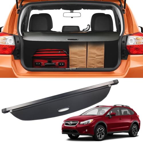 Marretoo Retractable Cargo Cover for 2014-2016 Subaru Impreza & 2013-2017 Crosstrek XV Black Trunk Cover Accessories