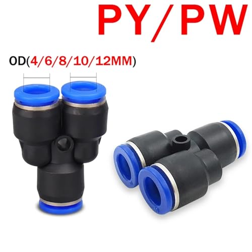 Conector neumático de plástico PY-4 para reparar líneas de aire sin herramientas 4