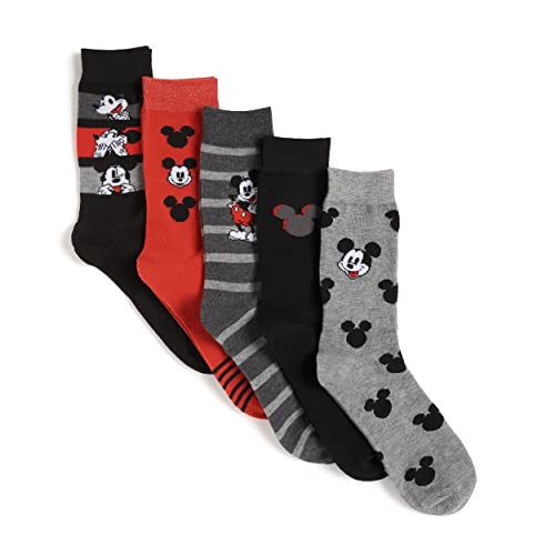 Disney Men's Mickey Mouse 5 Pack Crew Socks2