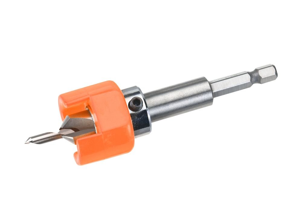 kwb Mèche pour bois dur Ø 4 mm en HSS-M2 avec fraise à lamer, butée de profondeur réglable et queue hexagonale 1/4"