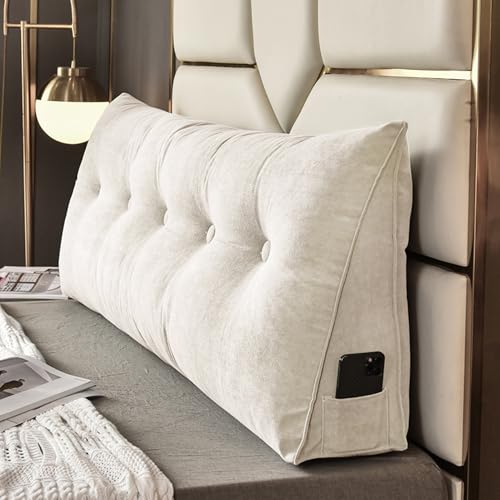 Coussin de tête de lit triangulaire amovible : fini le mal de dos sur votre canapé et tatami