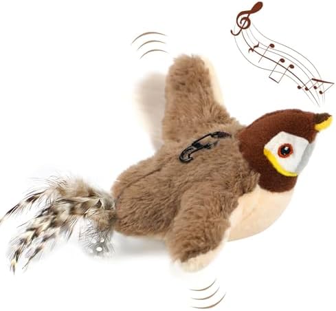 Nepfaivy Juguete para Gatos Pajaro Volador - Juguete Interactivo ...