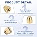 MECCANIXITY Acorn Hex Cap Nuts, M5x0.8mm Brass Dome Head Hex Decorative Cap Nuts for Screws Bolts Industrial Mechanical Electrical Equipment Repair Hardware(Gold Tone, Pack of 12)