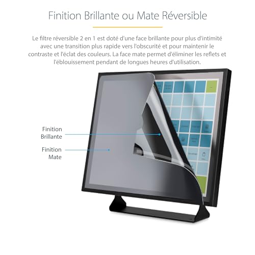 Écran de confidentialité pour ordinateur 19" StarTech.com protégeant vos données au bureau - 3