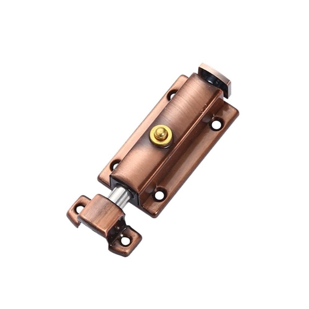 Palut Red Bronze 3 Inch Spring Latch Lock,2Pcs Automatic Sliding Bolt,Stainless Steel(Red Bronze)