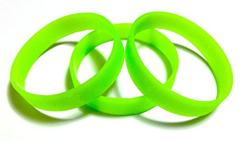 Image of TheAwristocrat 1 Dozen (12) Multi-Pack Blank Rubber Wristbands Silicone Bracelets - Select from a Variety of Colors
