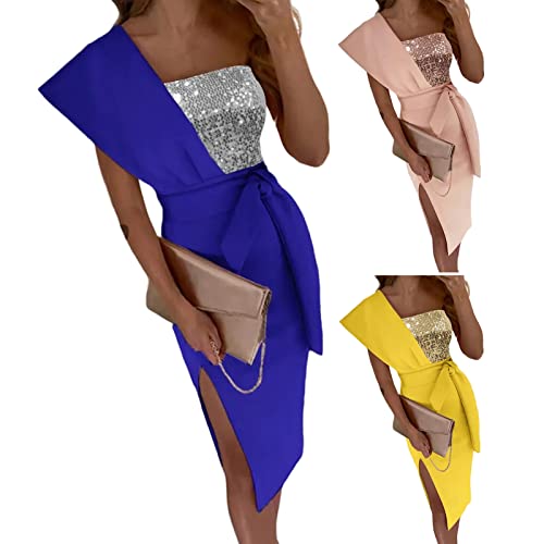 Vestido feminino collectvoz, vestido feminino de um ombro só elegante bodycon pulôver design dividid