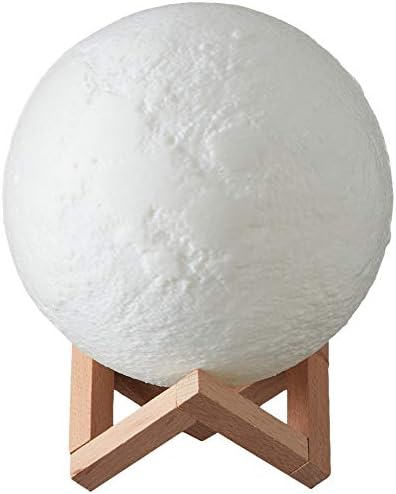 CPLA Extra Large 7.1INCHES Seamless LED Lunar Lamp Dimmable Brightness Warm & Cool White, Touch Control Moon Light Gifts Decorative Diameter 18cm, 7.1 in, 3color