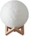 CPLA Extra Large 7.1INCHES Seamless LED Lunar Lamp Dimmable Brightness Warm & Cool White, Touch Control Moon Light Gifts Decorative Diameter 18cm, 7.1inch-2colors