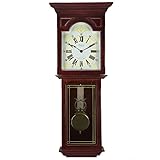 Bedford Clock Collection Redwood 23' Wall Clock with Pendulum and Chime