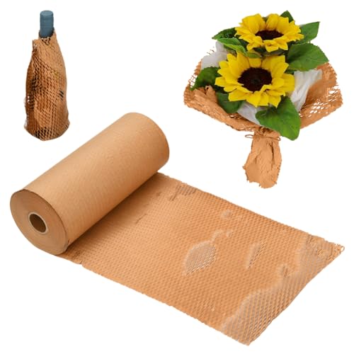Ampia gamma di applicazioni: i rotoli di carta a nido d'ape sono ideali per traslochi, imballaggi, trasporto, stoccaggio, riempimento o confezioni regalo. Sono anche la scelta ideale per la decorazione di opere d'arte o la produzione di articoli per la casa fatti a mano. Questo materiale da imballaggio in carta darà alla tua confezione una finitura professionale ed elegante.