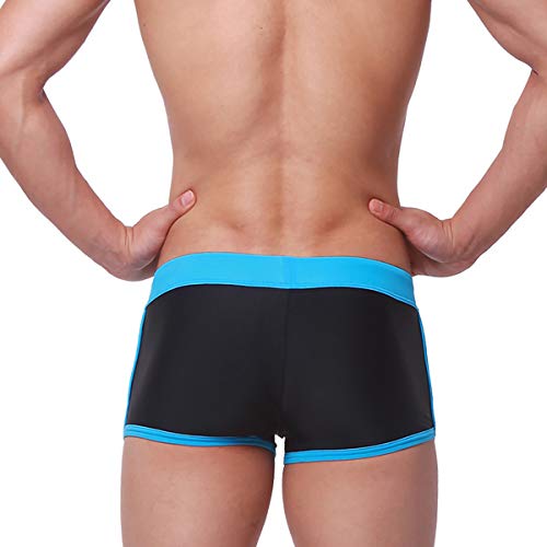 Men's Pure Solid Sexy Swimwear Sunbath Swimming Trunks2