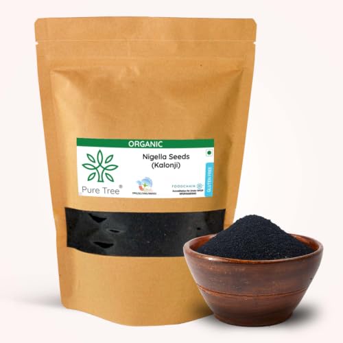 Pure Tree Certified Organic Kalonji Seeds | 1.8 Kg / 1800 g | Sativa Nilgella Seeds Kalonji for Hair | Kala Jeera