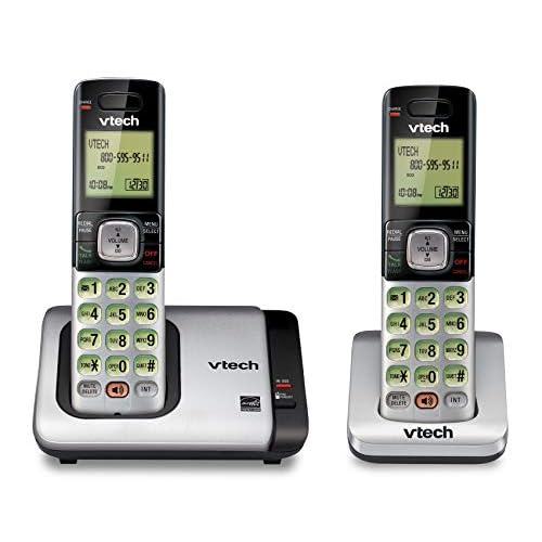 VTech CS6719-2 2-Handset Expandable Cordless Phone with Caller ID/Call Waiting, Handset Intercom & Backlit Display/Keypad, Silver