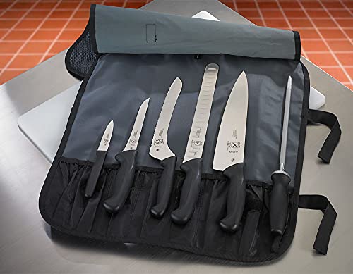 Image of Mercer Culinary Millennia 7-Piece Knife Roll Set,Black