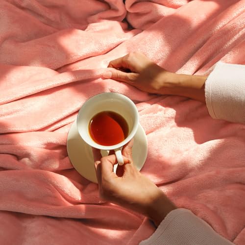 Image of NANPIPER Soft Baby Blanket Lightweight-Breathable Fleece for Toddler All-Season Rose Tan Pink 30 inchx40 inch