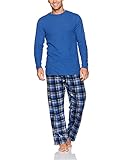 Hanes Men's Micro Fleece Pant Set with Waffle Top