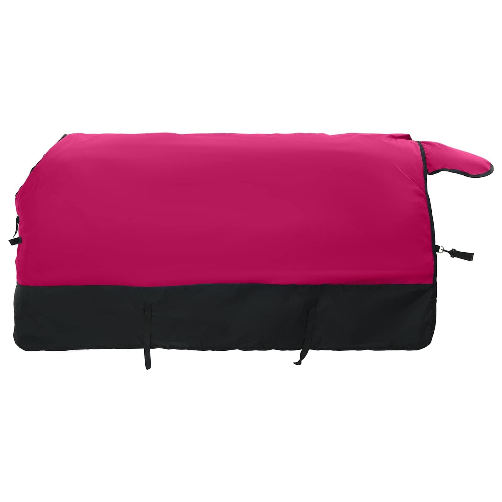 Manta para caballos, rosa y negro, 95 cm, poliéster, manta para caballos, caballos, exterior y establo