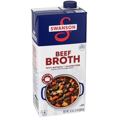 Swanson 100% Natural, Gluten-Free Beef Broth, 32 Oz Carton Cover