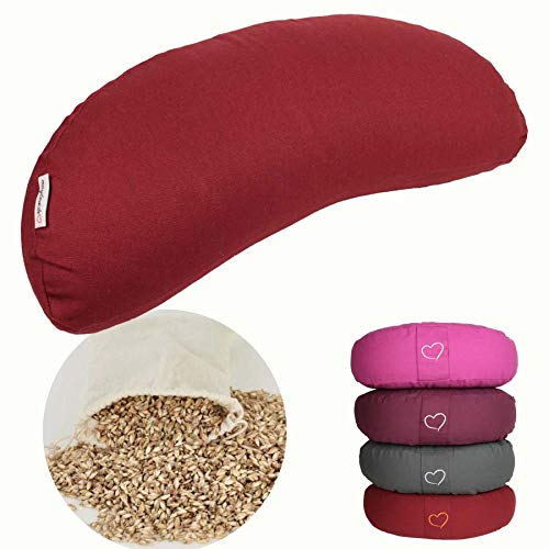 maylow Yoga mit Herz® Hochwertiges Yogakissen ' Shivaya ' Halbmond Bezug...