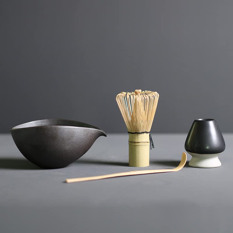 4 Pezzi Matcha Set di frullino per Le Uova Set di Matcha Frusta Cucchiaino Set da tè Negozio di Bevande Strumenti per la Preparazione del tè Accessori