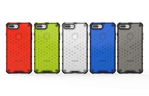 Image of Glasgow Back Case Cover Compatible with Apple iPhone 8 Plus (Honeycomb Pattern) - Transparent