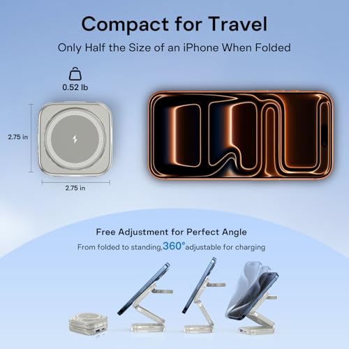 Image of 5-in-1 Wireless Charger for MagSafe, AC ISLAND Portable Travel Charging Station, 35W Max Qi2 Fast Foldable Magnetic Stand, Evolved for iPhone 17-1 Series, Apple Watch, AirPods (with 35W Adapter)