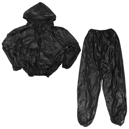 Traje de sauna XL para gimnasio con capucha ajustable y retención de calor