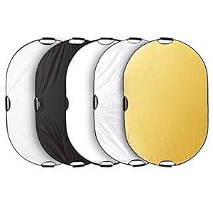 Selens 5-in-1 Oval Reflector with Handle for Photography Photo Studio Lighting & Outdoor Lighting (59 x 78 Inch)