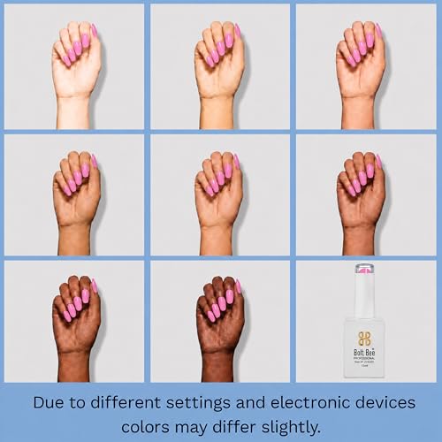 Image of Bolt Bee Paster Hot Pink Color Gel Nail Polish Soak Off UV Gel DIY at Home 15ML Manicure Salon Nail Art