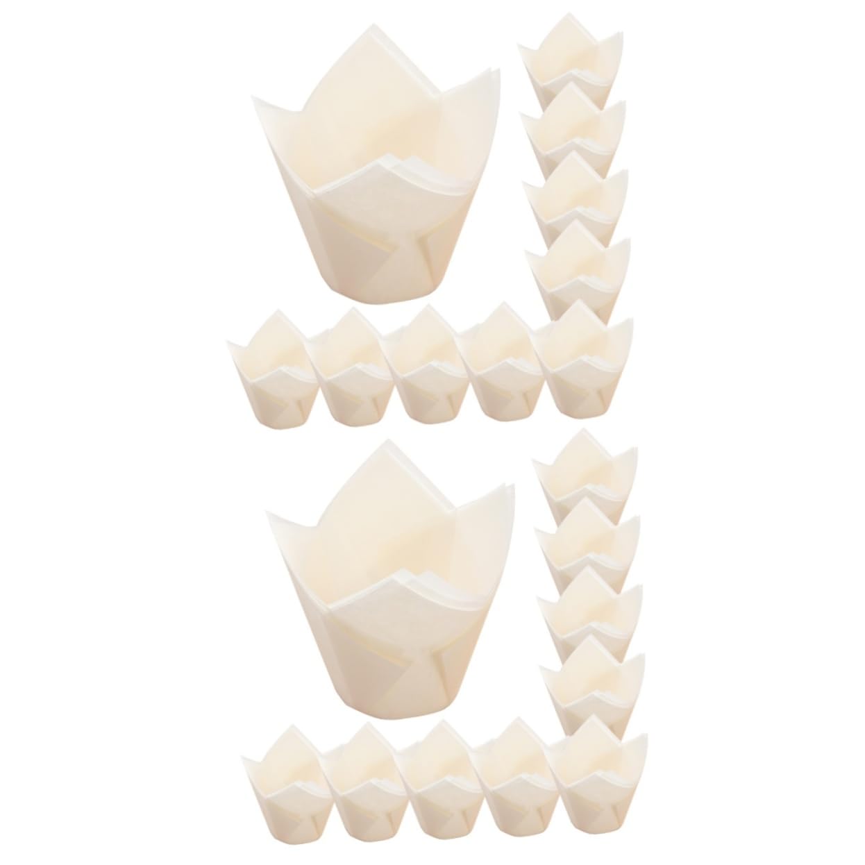 Alipis 400 Pz Tazze Da Torta Pirottini Per Cupcake Pirottini Per La Casa Pirottini Per Muffin in Silicone Fodera Per Torta Antiaderente Coppa Gelato Carta Tortiera Bianca Pane Bambino