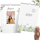 heaven+paper Fotokalender 2023 selber gestalten – Kalender zum selbstgestalten im Aquarell Eukalyptus Design – personalisierte Partner Geschenke für Freundin / Familie – 2023 Wandkalender A4